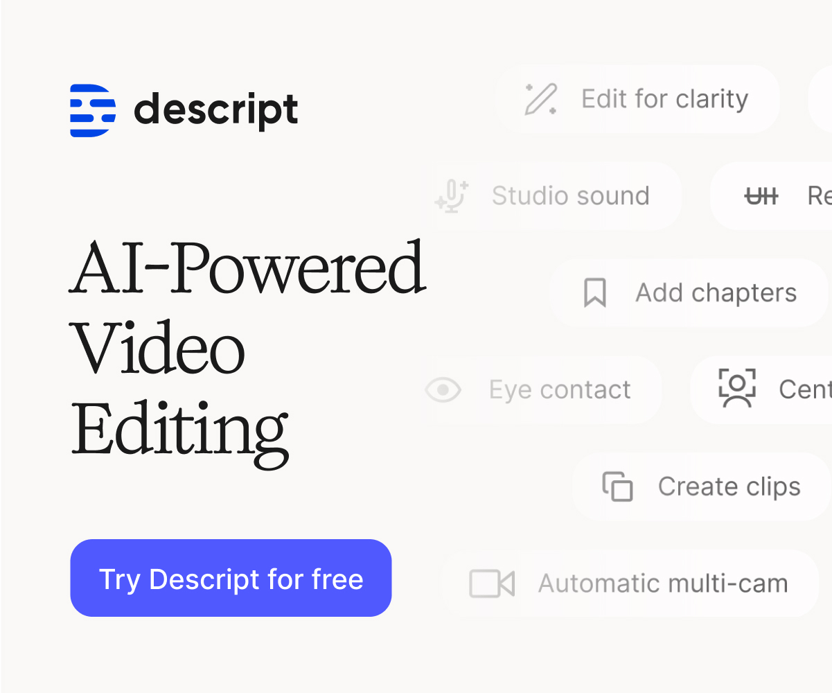 Source: Descript AI tool for making social media videos with Descript