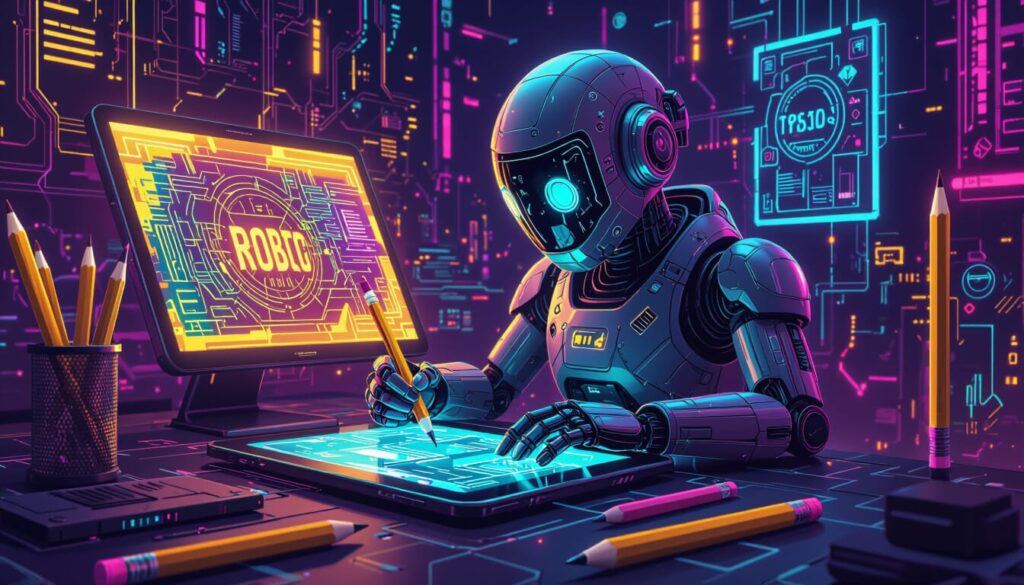 AI Logo created by a robot designer with an AI Logo generator tool